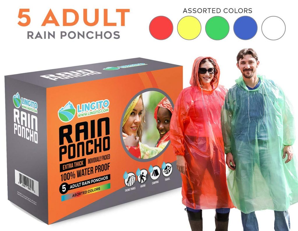Lingito Rain Poncho, 5 assorted colours - TRM - Trail Running Movement