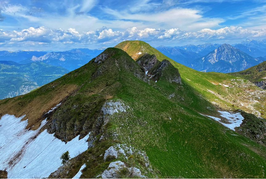 Mountain landscape of the Treviso pre-Alps