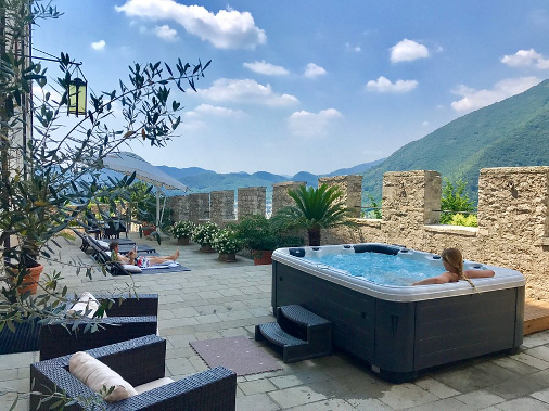 Castel Brando hotel Outdoor whirlpool nearby area of the Grand Raid of the Treviso Alps 